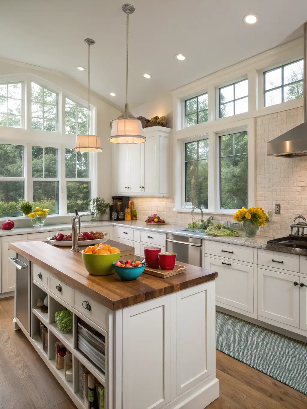 A photograph of a beautifully renovated kitchen by BTS CONSTRUCTION, showcasing modern appliances, stylish cabinetry, and an open-concept design.